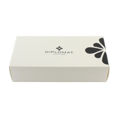 Excellence A+ Rhomb guilloche noir plume or