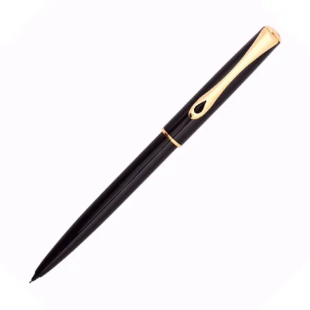 Porte mines 0.5mm Diplomat Traveller Noir Laqué Doré