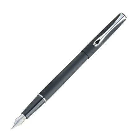 Stylo Plume M Diplomat Traveller Lapis Noir Mat Chromé