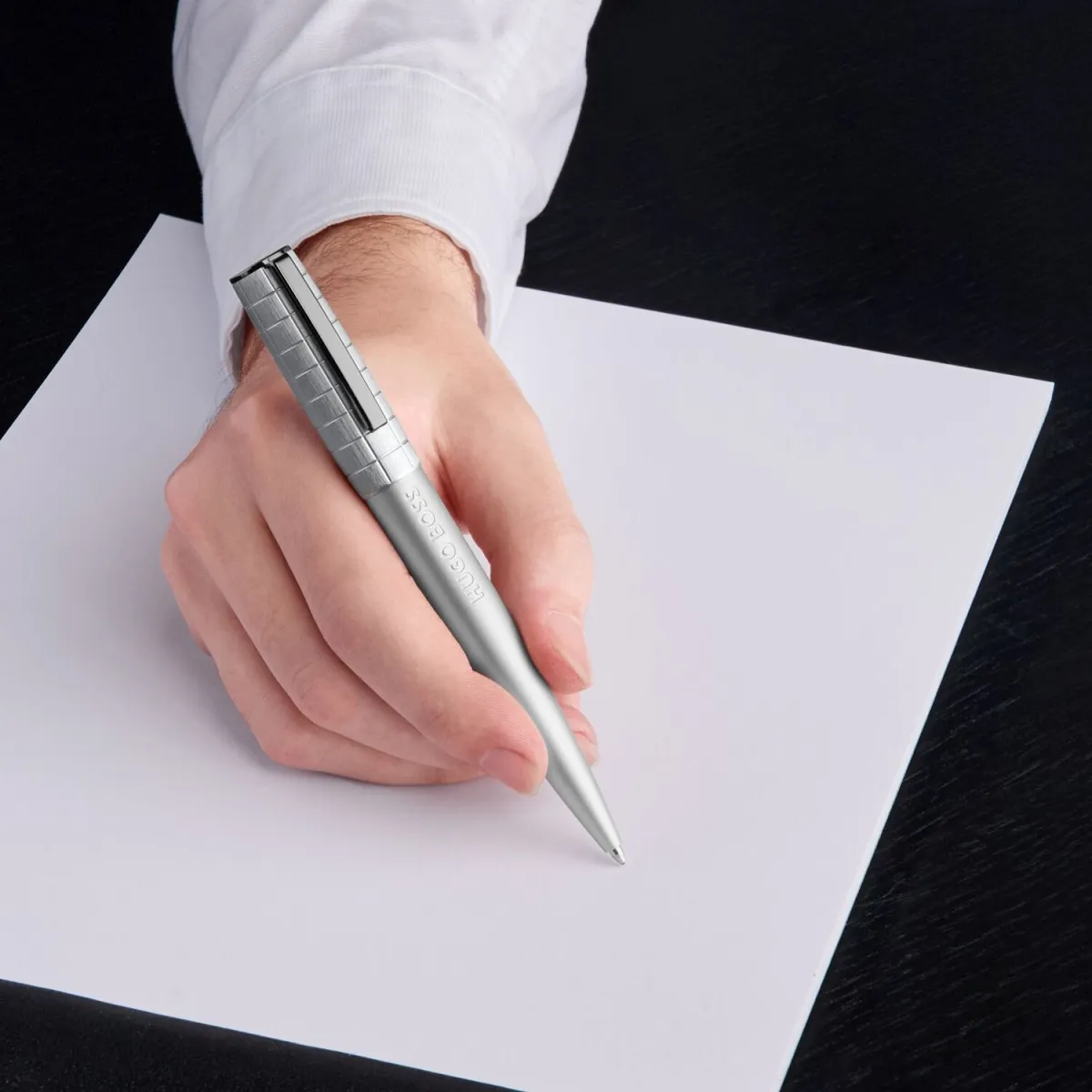 Stylo Bille Hugo Boss Arche Bauhaus Light Grey - Design graphique