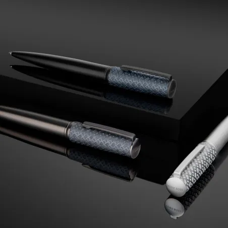 Stylo Bille Hugo Boss Arche Monogram Black & Navy – Élégance iconique