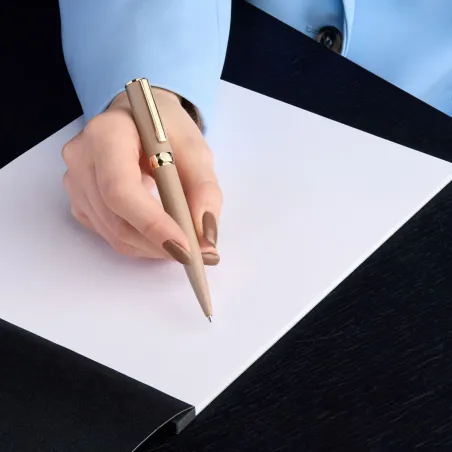 Stylo bille Hugo Boss Arche Double B Nude - Élégance féminine