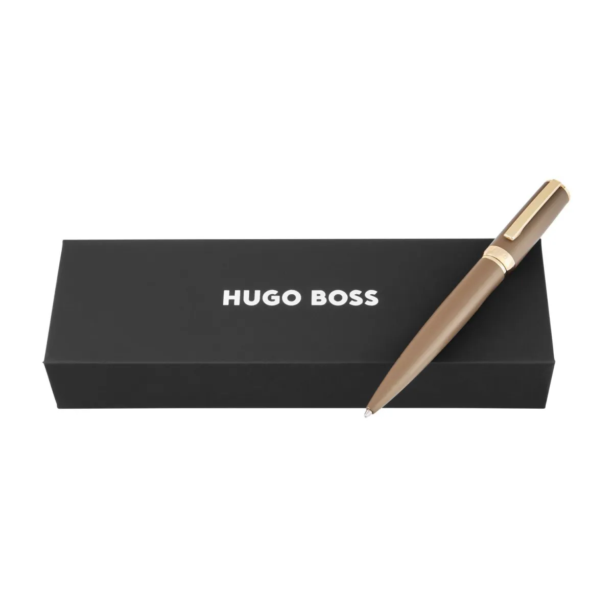 Stylo bille Hugo Boss Arche Double B Camel – Élégance raffinée