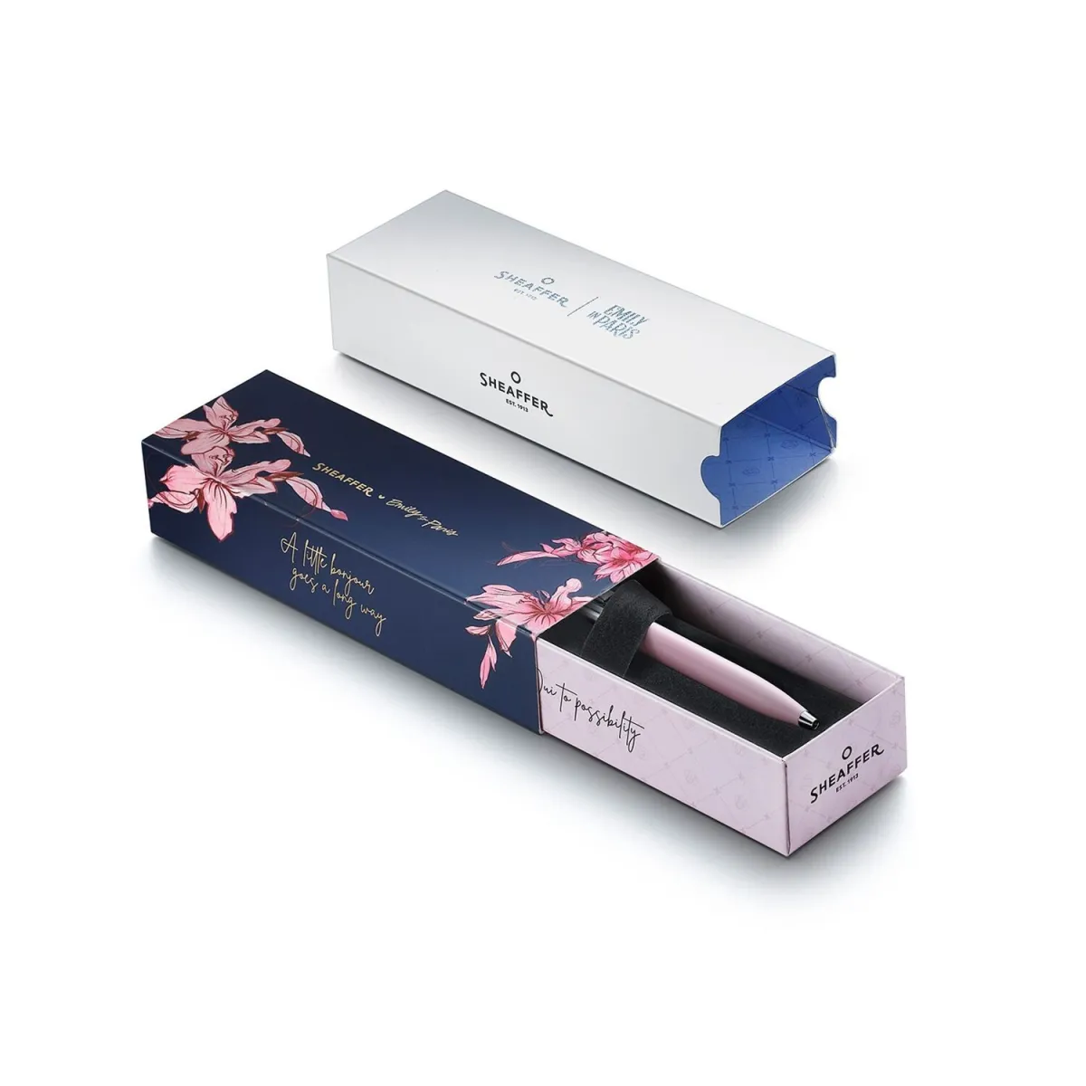 Stylo Bille Sheaffer - Série 100 - Emily in Paris  - Rose Mat - Coffret
