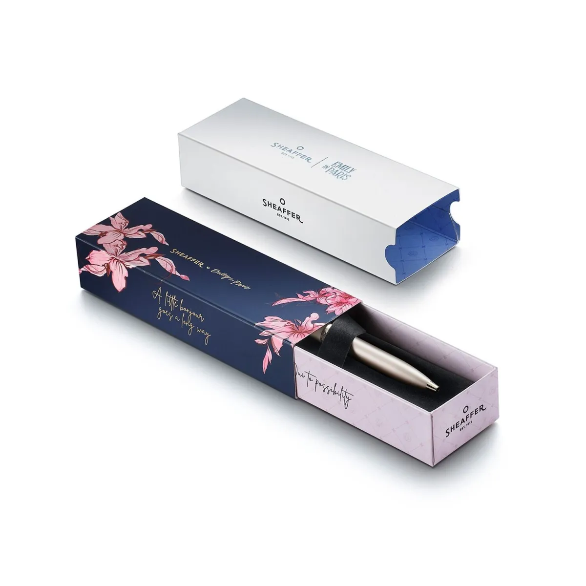 Stylo Bille Sheaffer - Série 100 - Emily in Paris  - Champagne Doré - Coffret