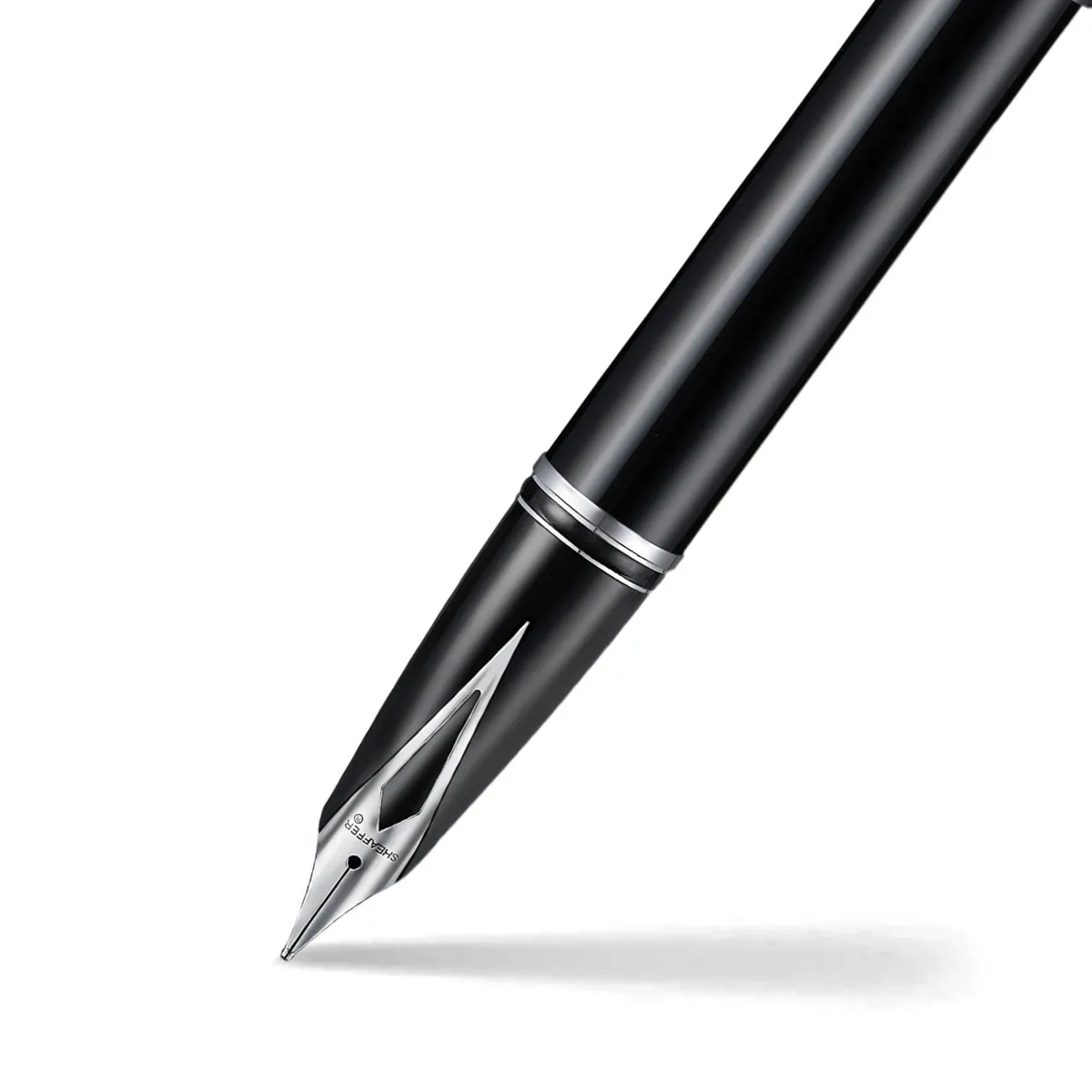 Stylo plume M Sheaffer - Legacy 9064 - Noir finition chromée - Plume