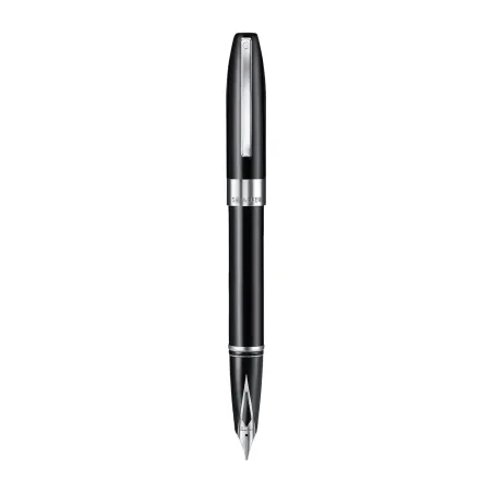 Stylo plume M Sheaffer - Legacy 9064 - Noir finition chromée - Dessus