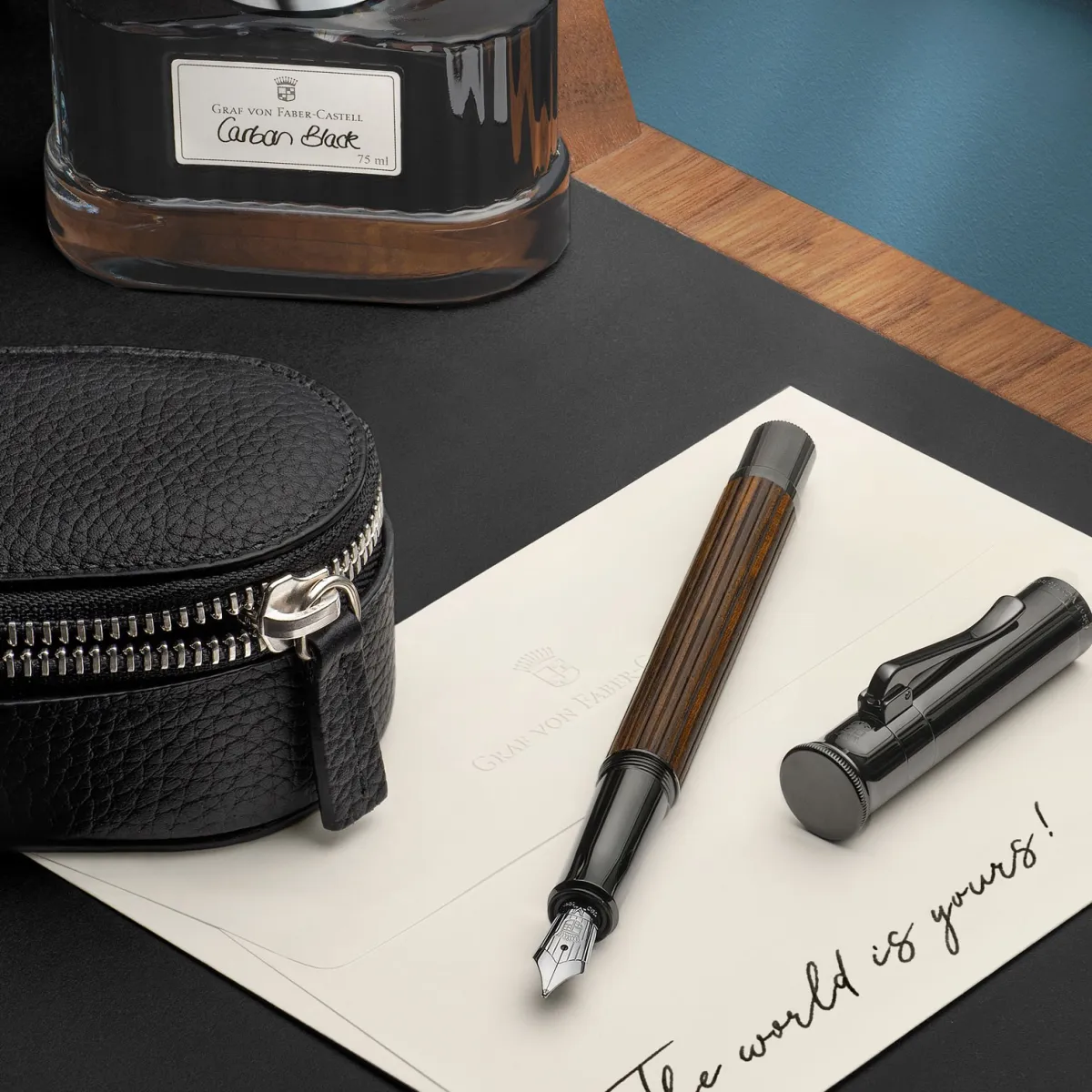 Stylo-plume Graf von Faber-Castell Classic Ébène de Macassar – Plume Or 18k EF