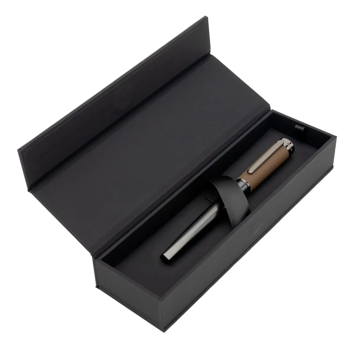 Stylo plume (M) Hugo Boss - Corium - Camel - Coffret