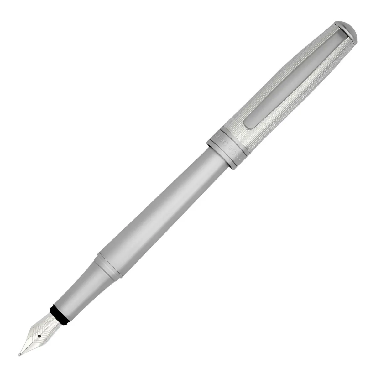 Stylo plume (M) Hugo Boss - Essential - Metal Silver - Ouvert