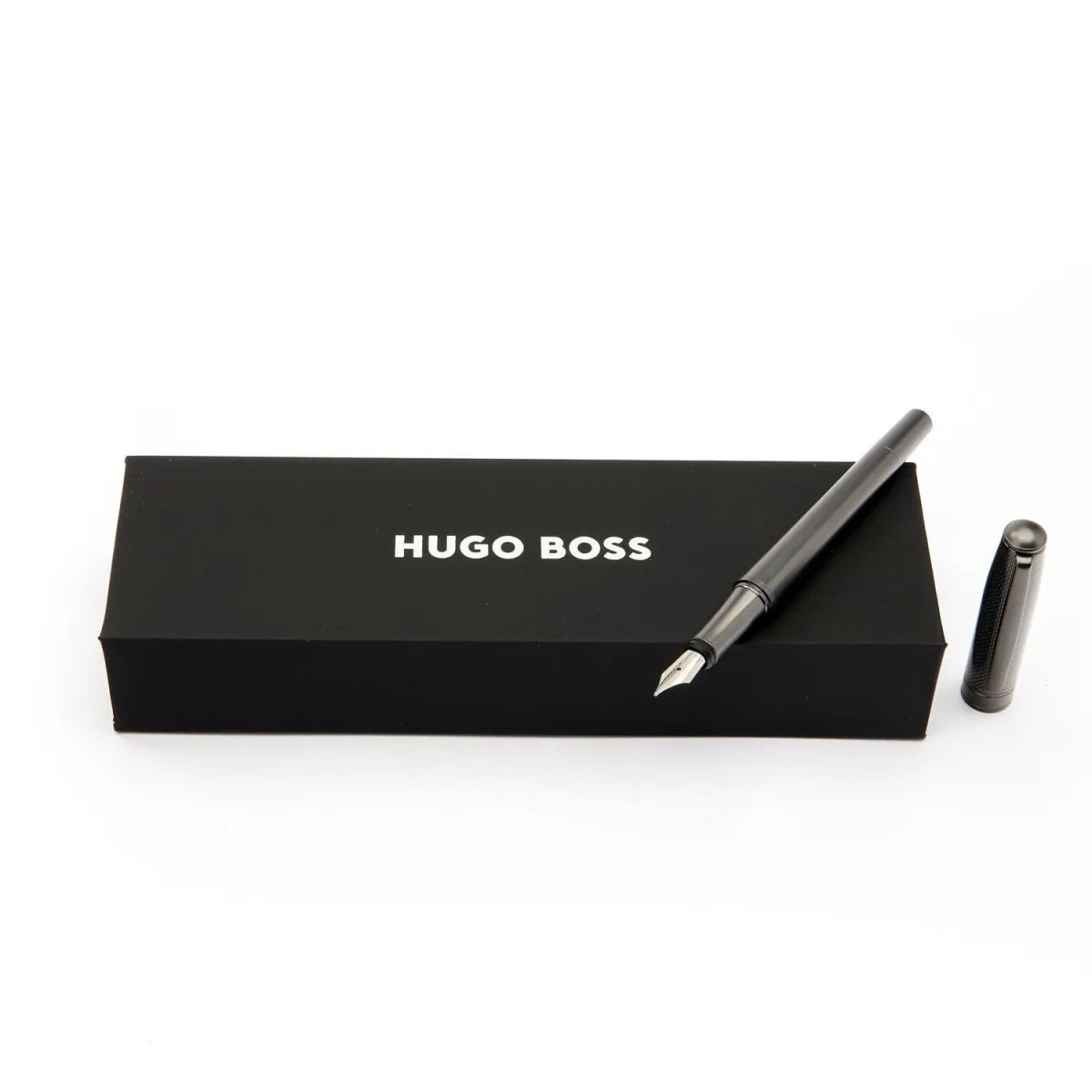 Stylo plume (M) Hugo Boss - Essential - Metal Gun - Coffret