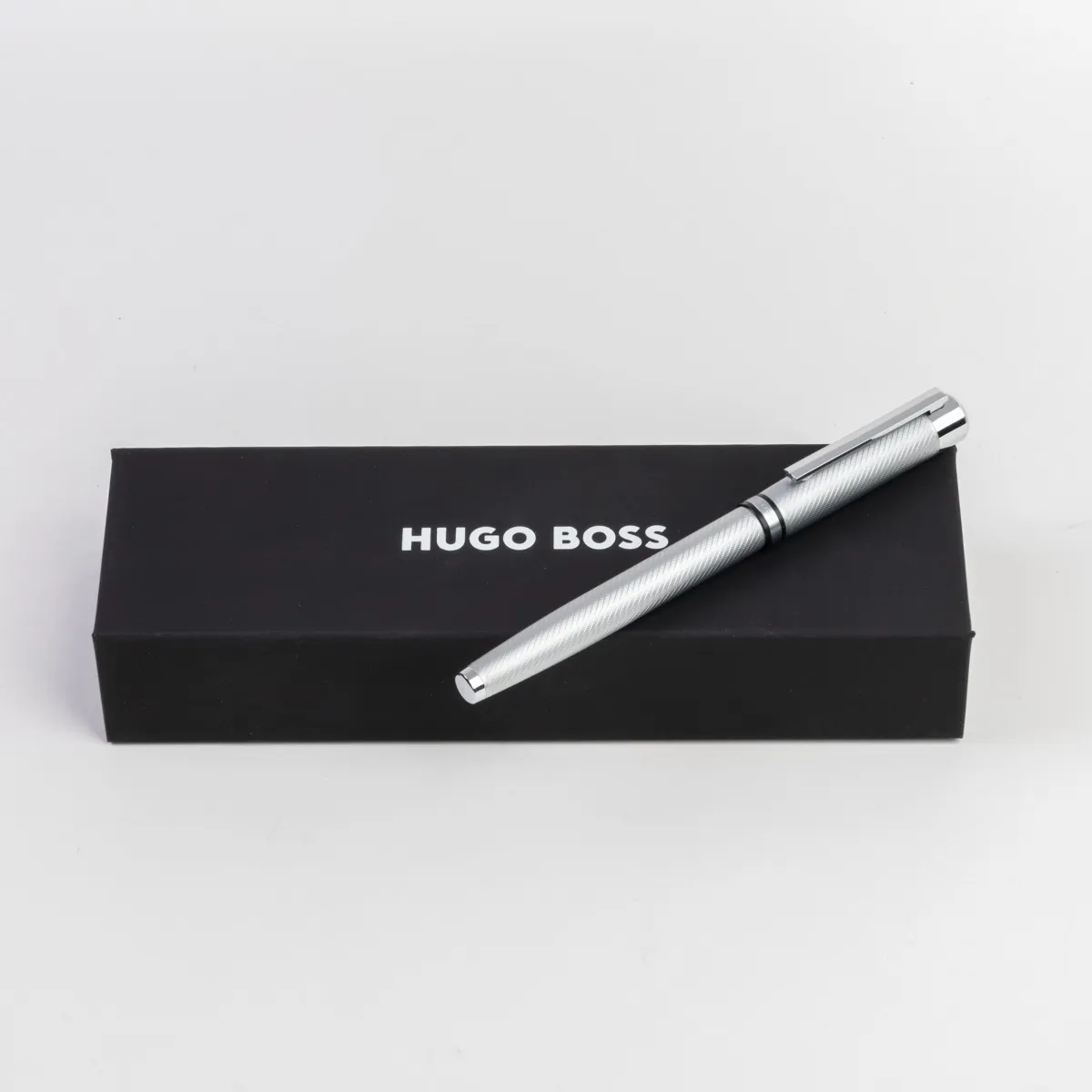 Stylo Plume (M) Hugo Boss - Filament - Chrome - Coffret
