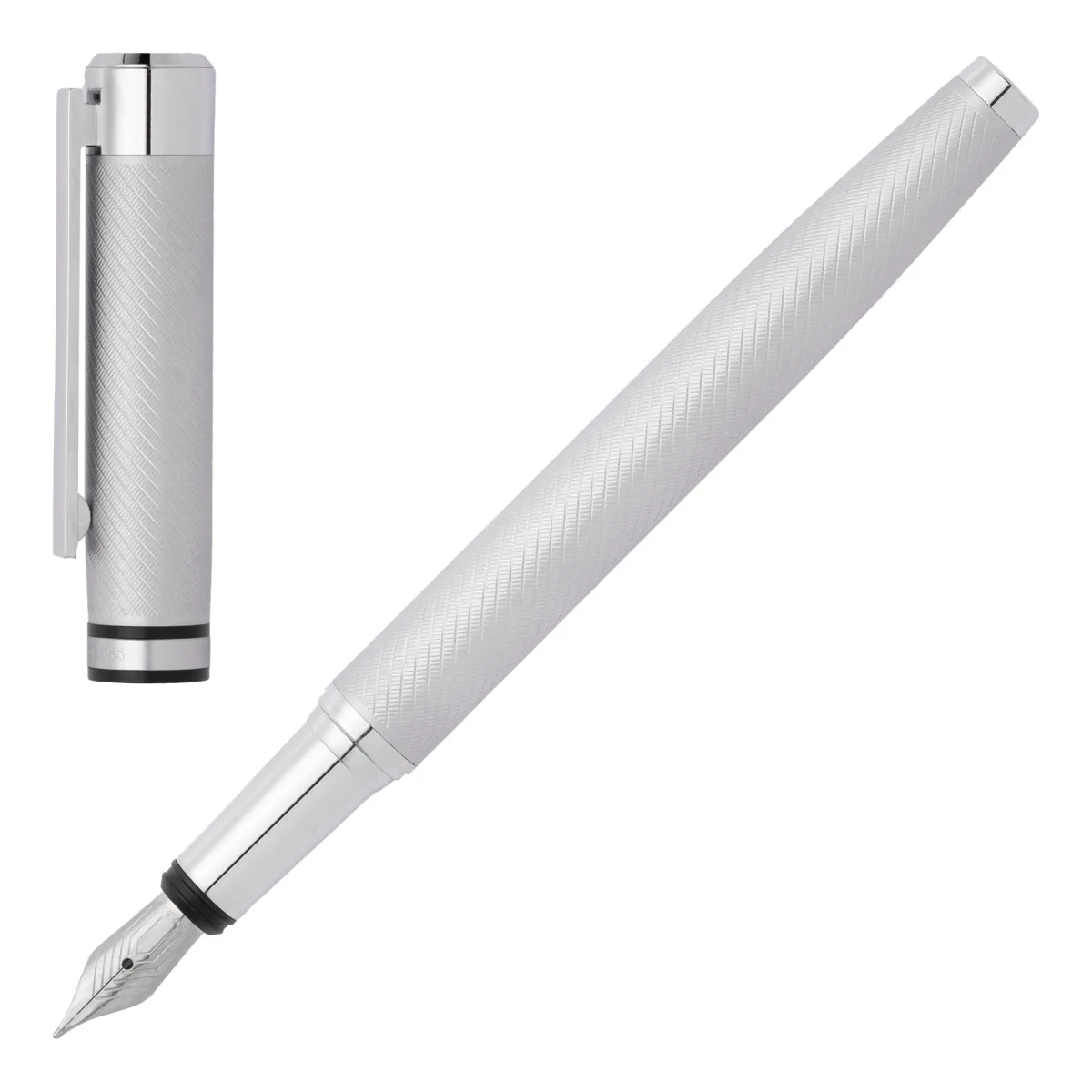 Stylo Plume (M) Hugo Boss - Filament - Chrome - plume