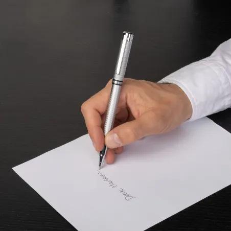 Stylo Roller Hugo Boss Filament Chrome – Écriture fluide