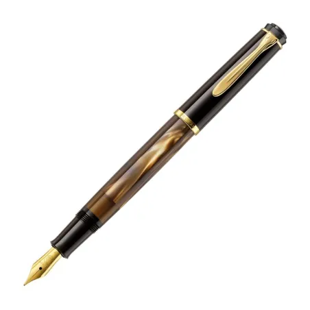 Stylo plume (M) Pélikan M 200 - Brun marbré M
