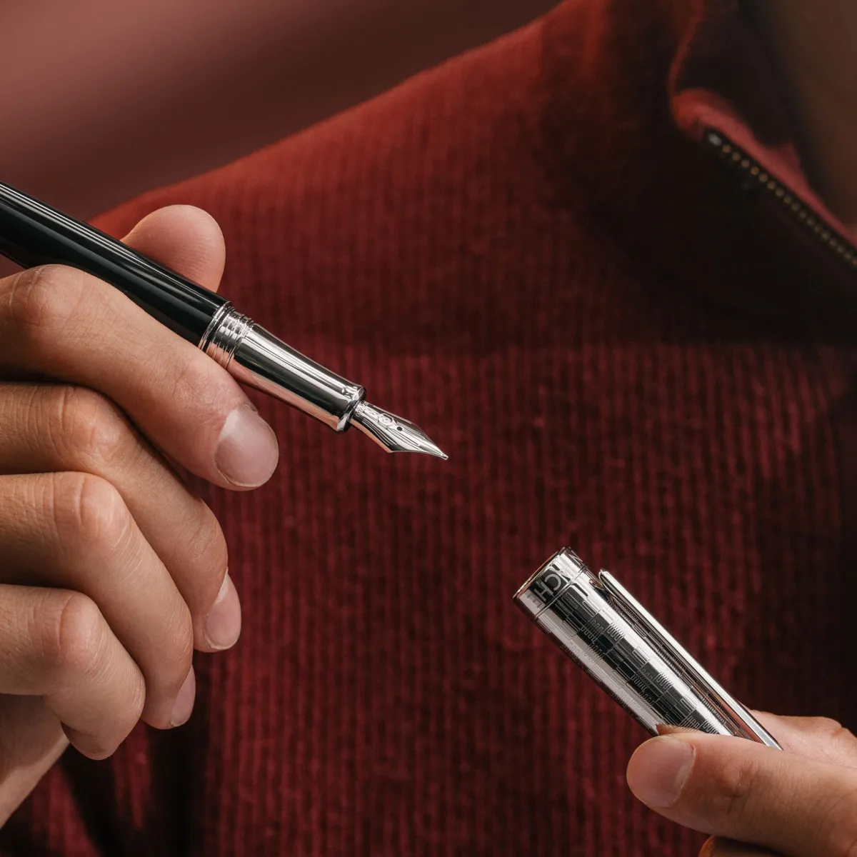 Coffret Stylo plume F Caran d’Ache Léman Damier Éd. Limitée