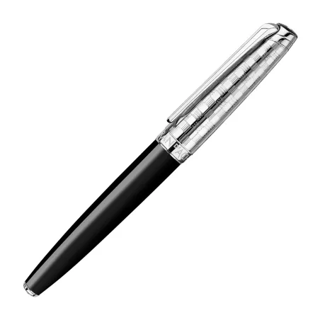 Coffret Stylo plume (B) avec étui cuir - Caran d'Ache - Leman - Damier - Edition limitée - Fermé