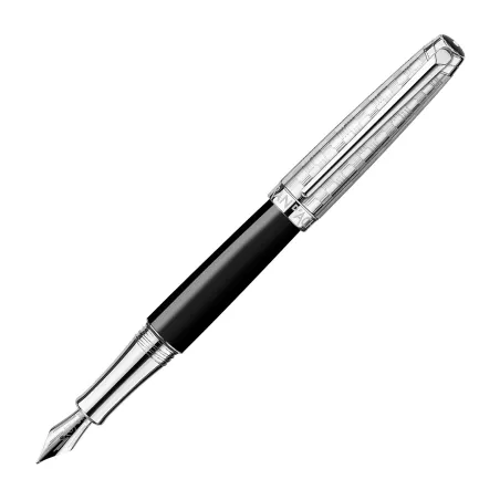 Coffret Stylo plume (B) avec étui cuir - Caran d'Ache - Leman - Damier - Edition limitée