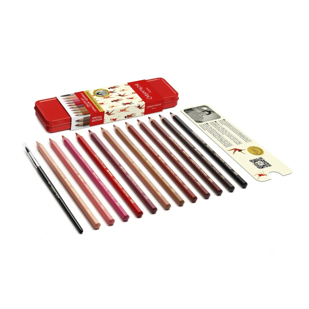 Set créatif Caran d'Ache - Nina Cosford - 12 pcs + 1 pinceau - Édition Spéciale - Détail