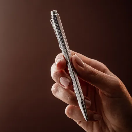 Stylo Bille Ecridor Damier Gris Argenté Caran d’Ache