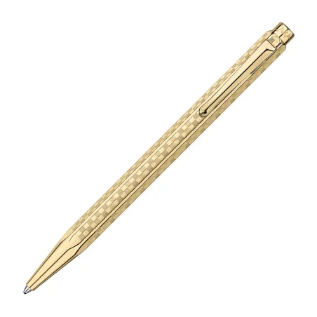 Stylo Bille Ecridor Caran d'Ache - Damier Doré Jaune