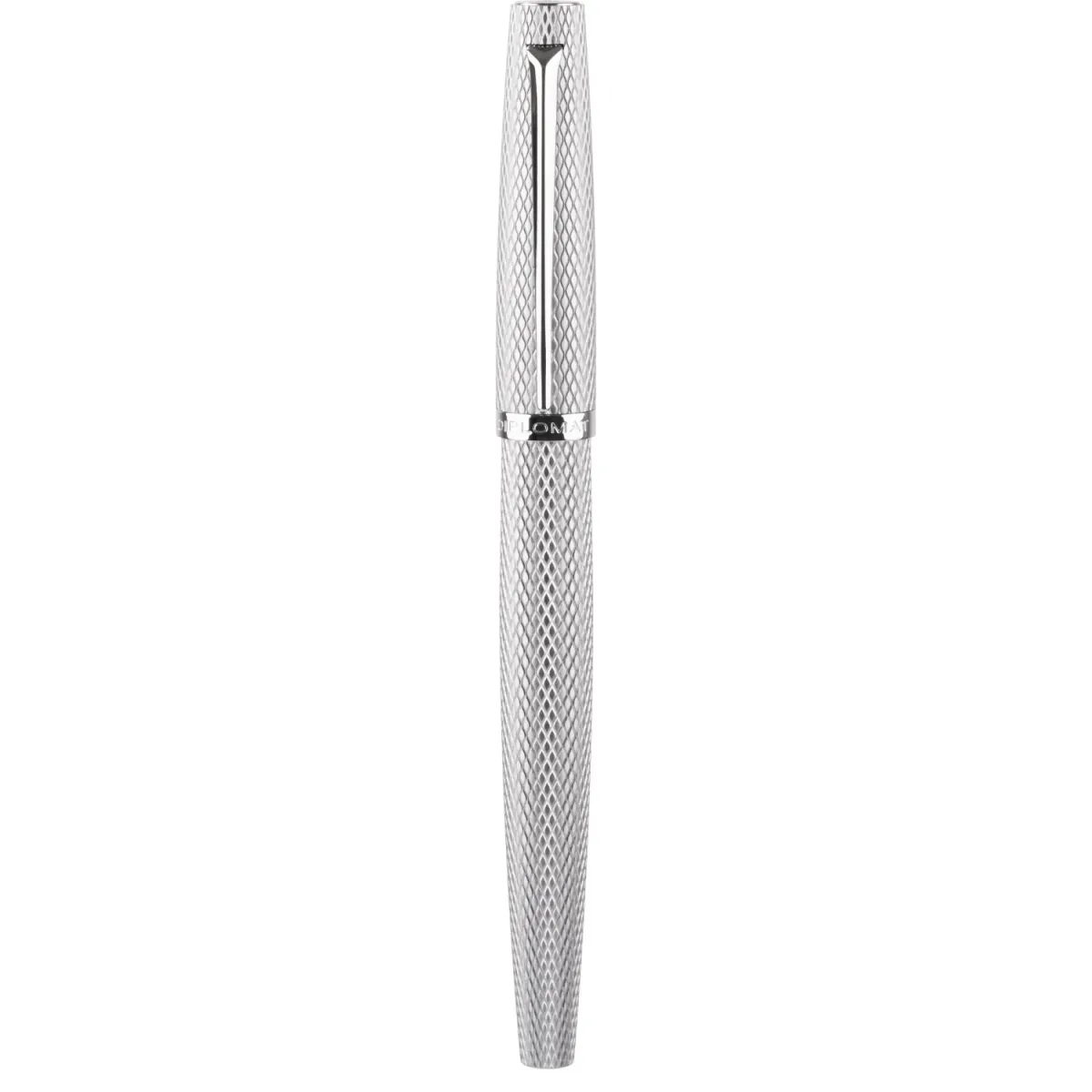 Stylo Roller "Viper" DIPLOMAT Silver Guilloché - Fermé