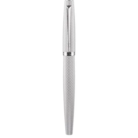 Stylo Roller "Viper" DIPLOMAT Silver Guilloché - Fermé