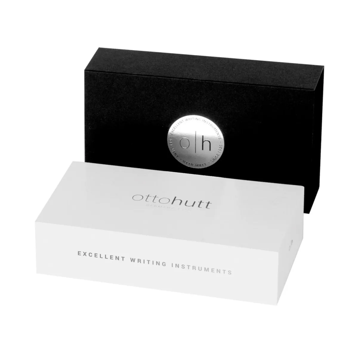 Stylo Bille Otto Hutt Design 01 Noir Argent Lisse