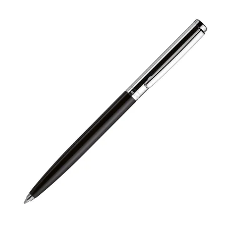 * Stylo Bille Otto Hutt Design 01 - Laqué Noir - Lisse Et Argent