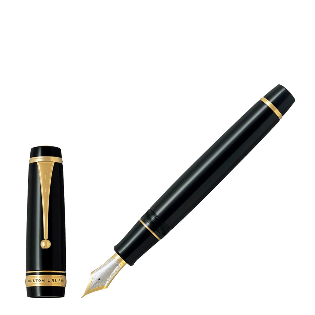 Stylo-plume Pilot Custom Urushi laqué Noir Attributs plaqués Or