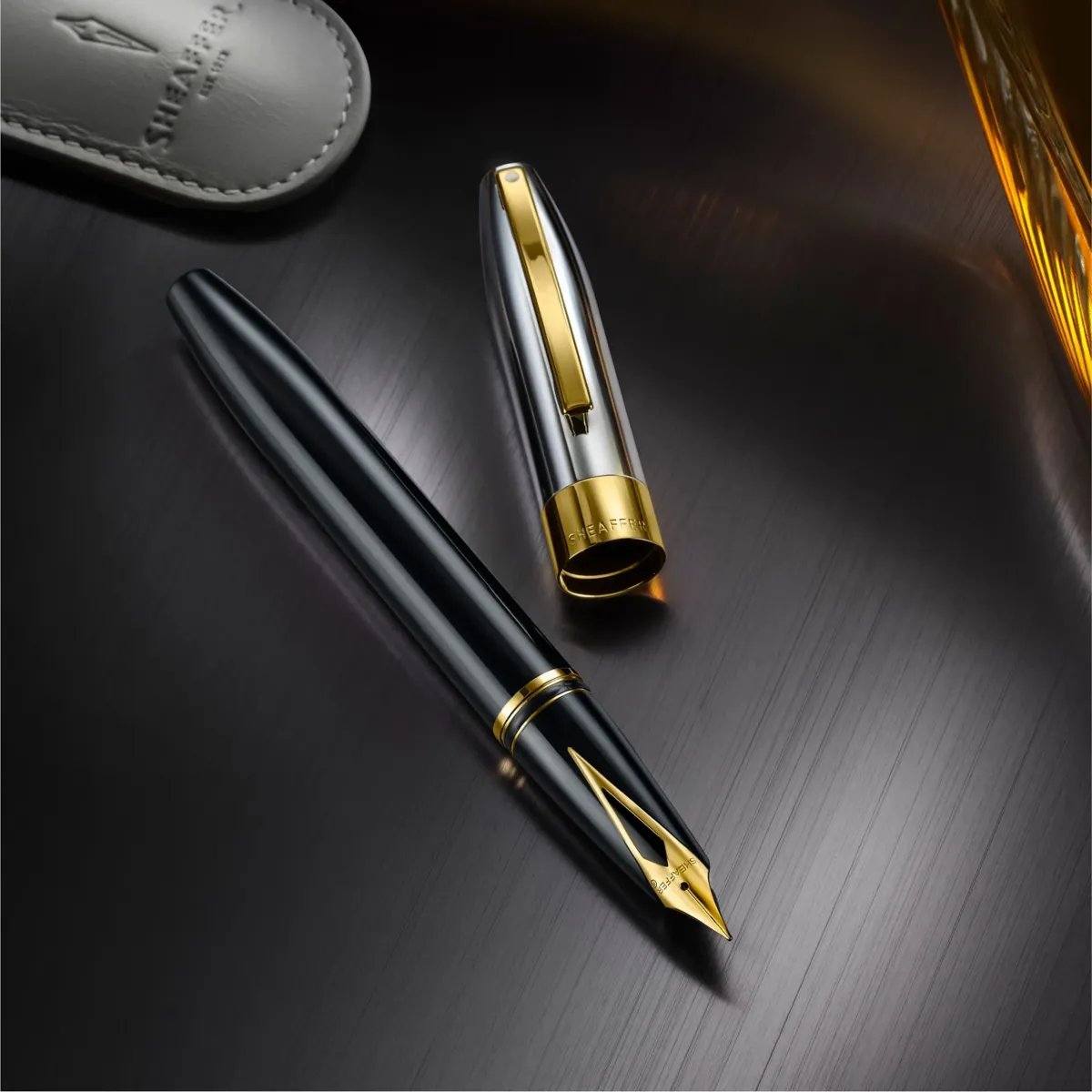 Stylo plume Sheaffer Legacy 9065 noir chrome or 14K PVD