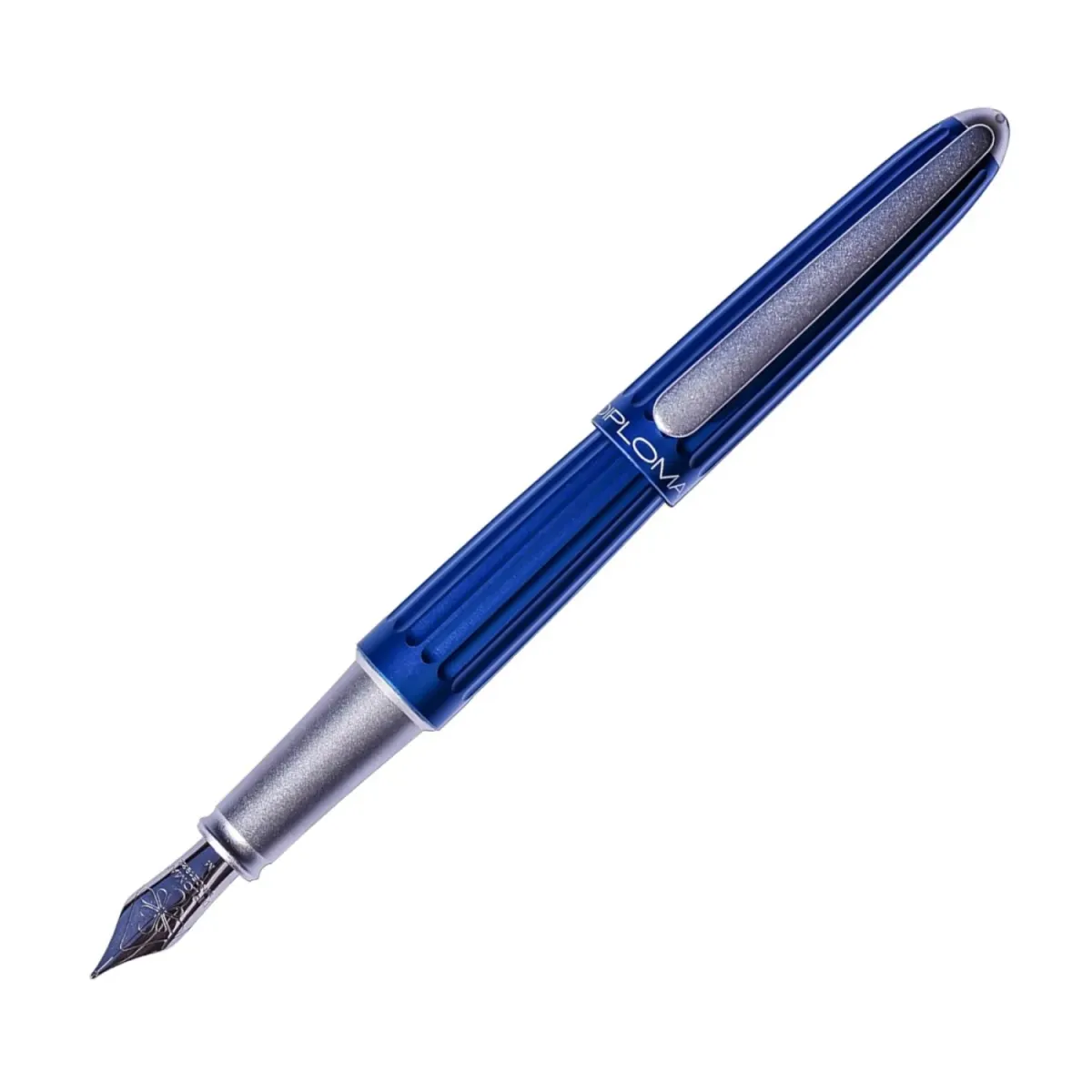 Stylo-plume M Diplomat  Aero - Bleu - Plume Or 14 Ct
