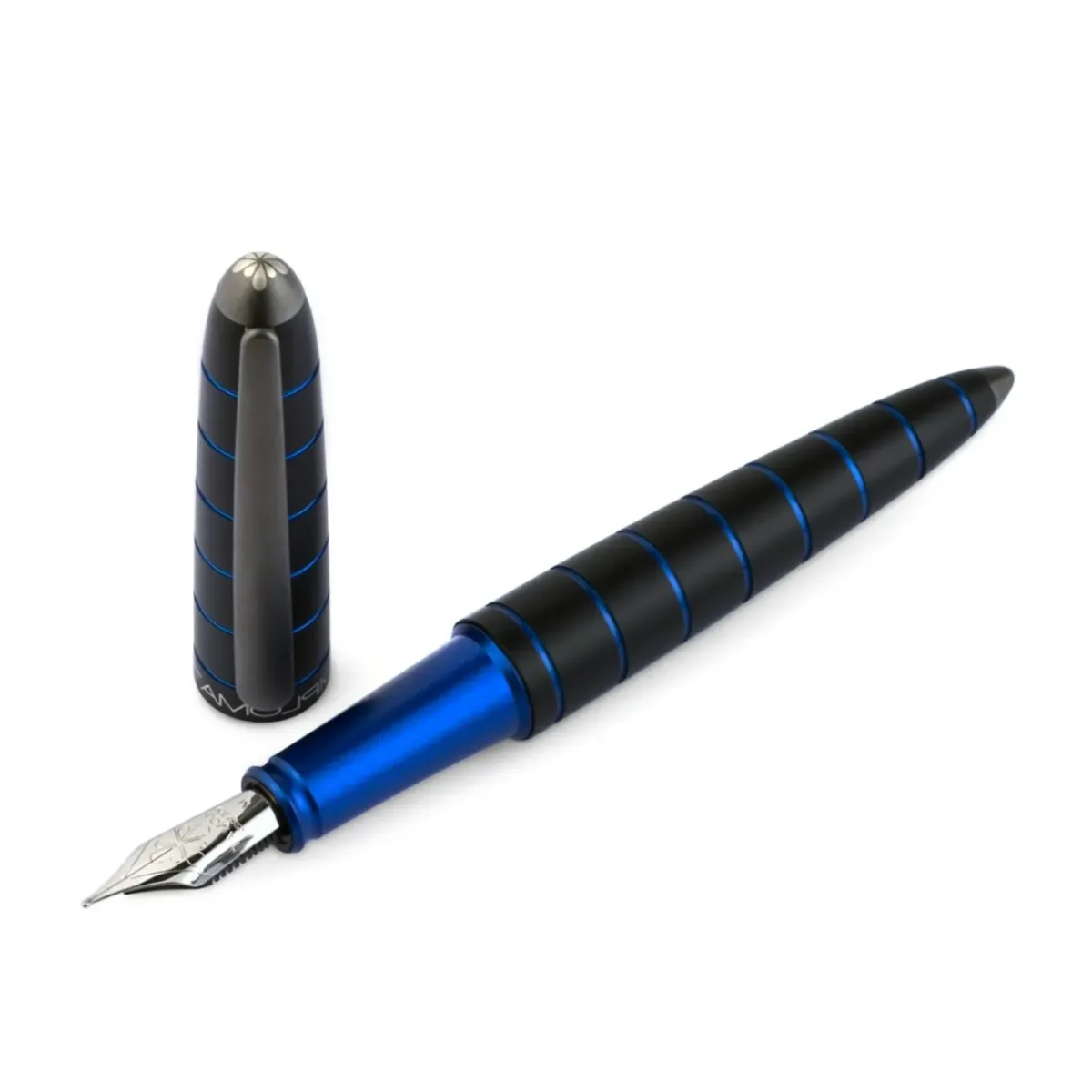 *Stylo-plume DIPLOMAT Elox Ring - Noir Bleu - M