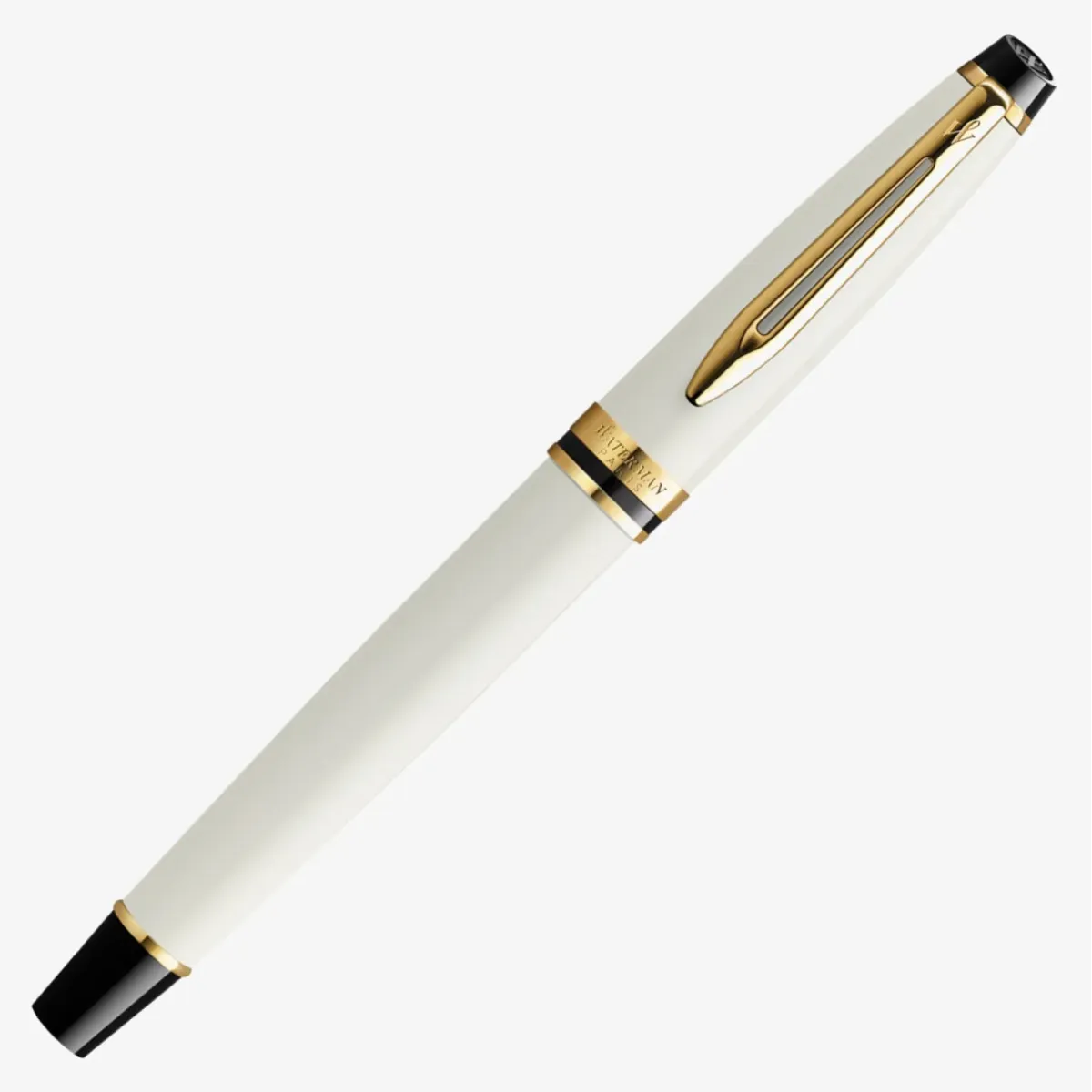 *Stylo plume M WATERMAN Expert - Attributs en or ivoire et plume en or massif 18 carats - Fermé