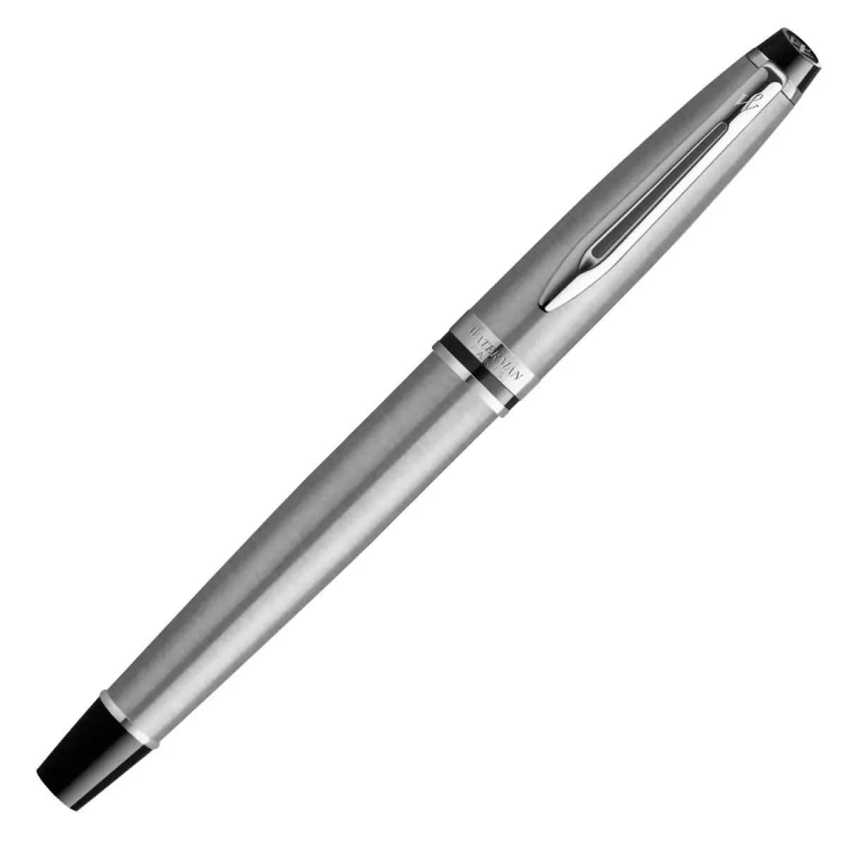 Stylo plume M Waterman Expert - Acier inoxydable CT - Fermé