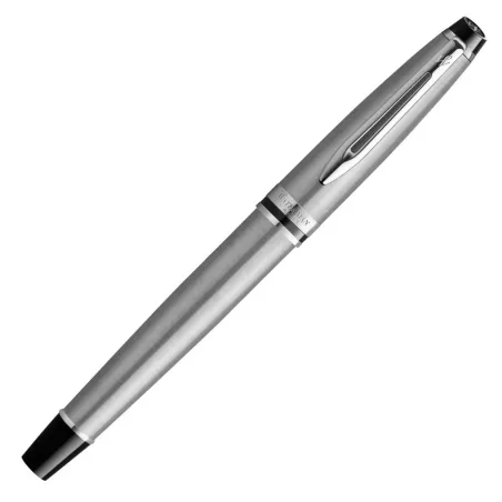 Stylo plume M Waterman Expert - Acier inoxydable CT - Fermé