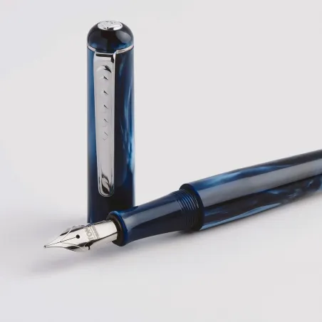 Stylo-plume EF Tom Hessin Signature Blue - Ouvert