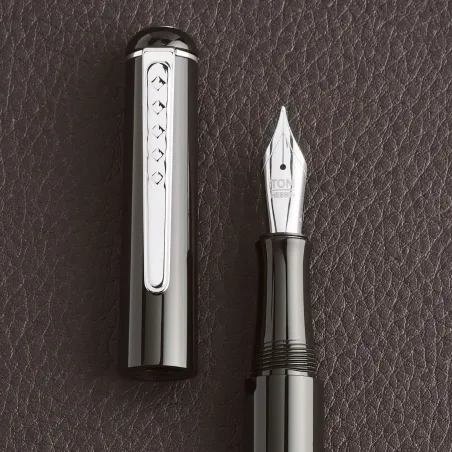 Stylo-plume B Tom Hessin Birmingham Noir - Ouvert