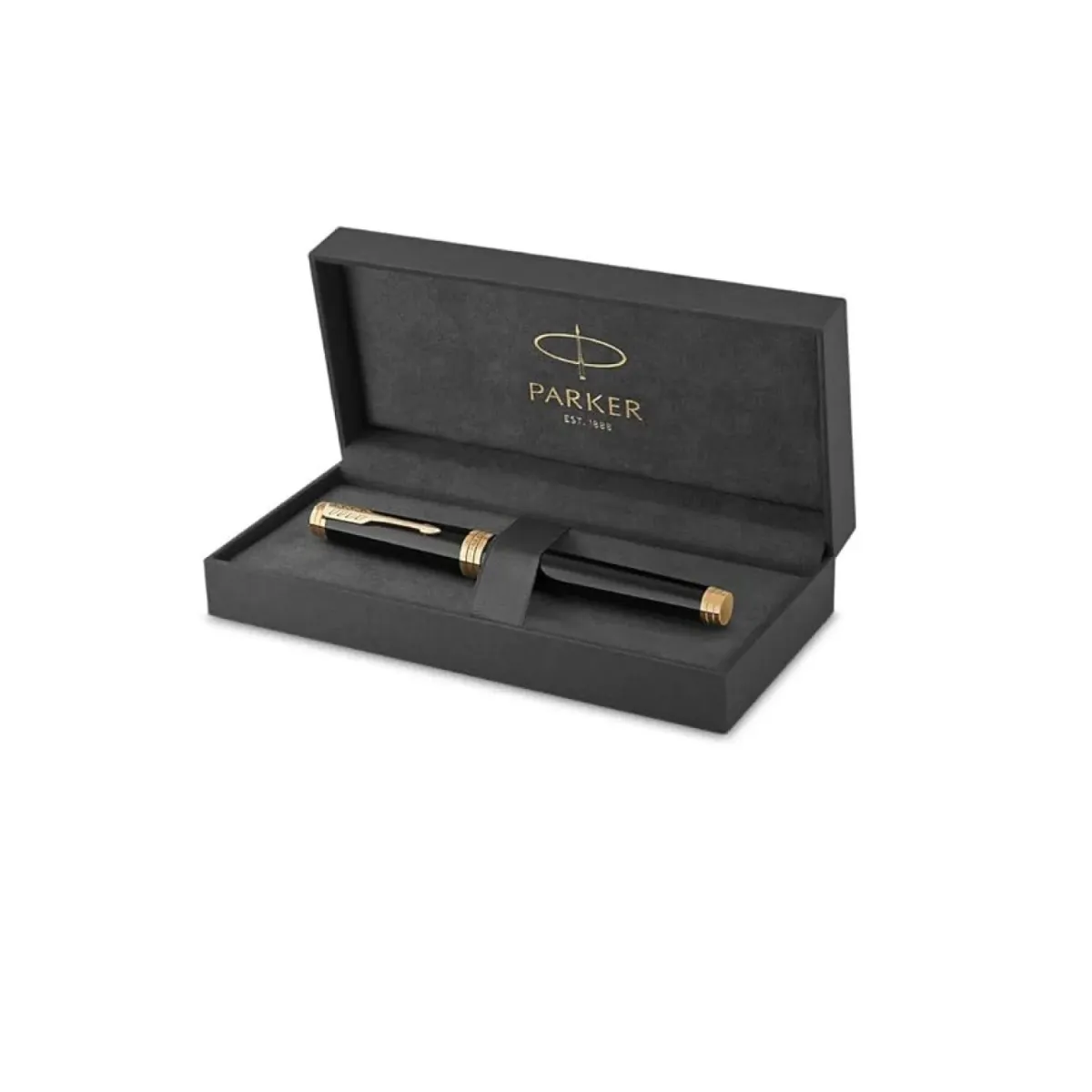 Stylo Roller Parker Premier Noir Laqué Or