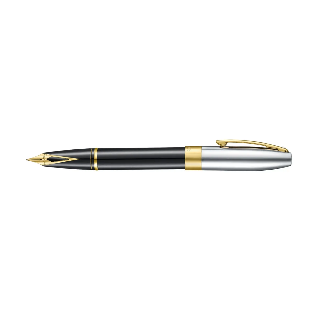 Stylo plume (F) Sheaffer - Legacy 9064 - Noir Chrome/Gold - Ouvert