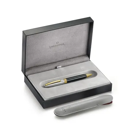 Stylo Bille Sheaffer - Legacy 9065 - Noir Chrome/Gold - Coffret ouvert