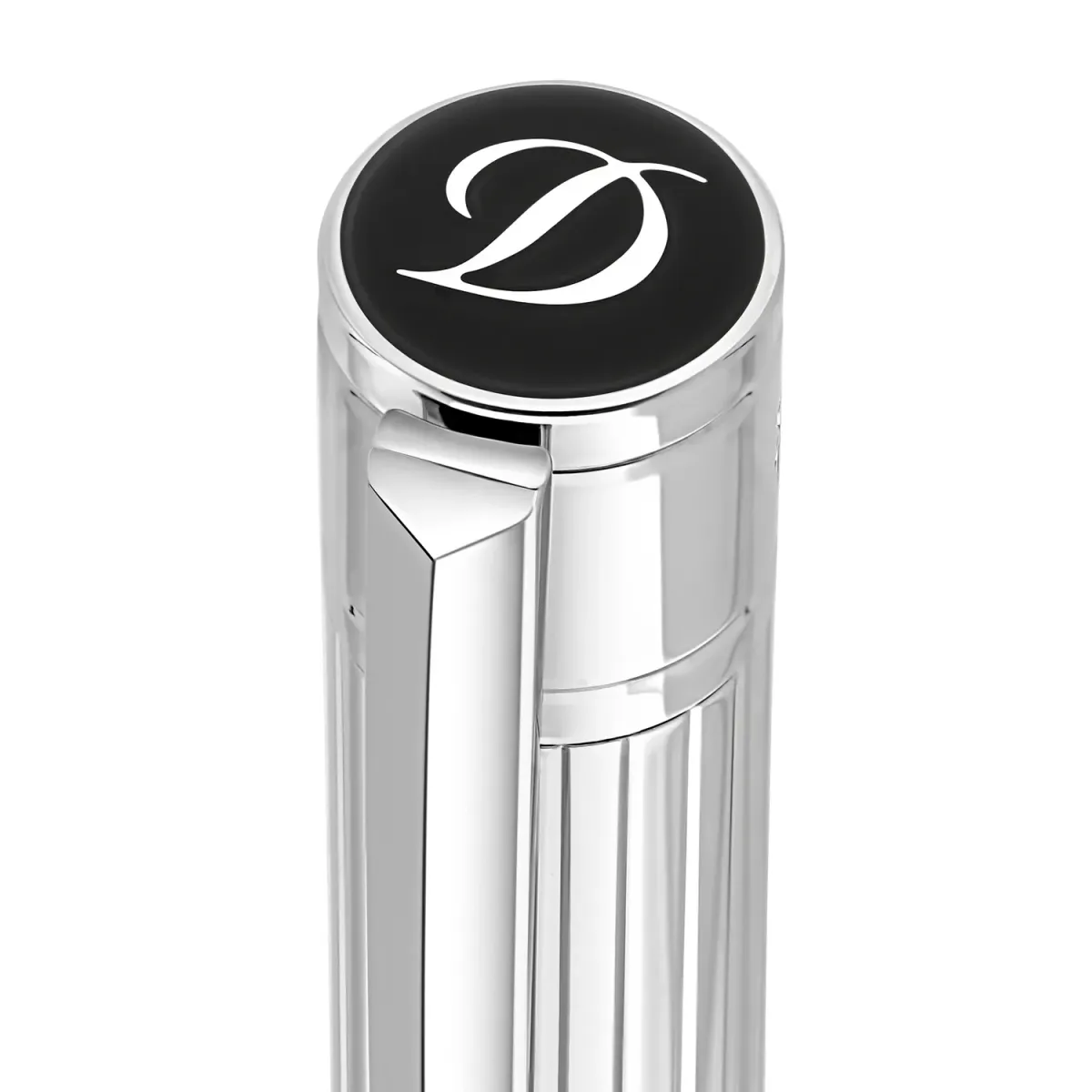Stylo Bille S.T. Dupont - Initial - Argenté Ligné - Logo