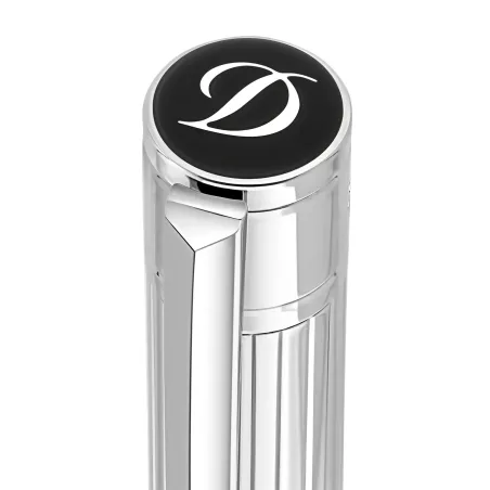 Stylo Bille S.T. Dupont - Initial - Argenté Ligné - Logo