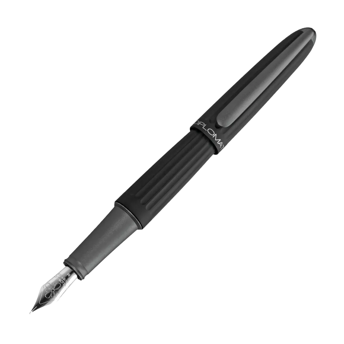 Stylo plume M Diplomat Aero - Noir - Plume Acier
