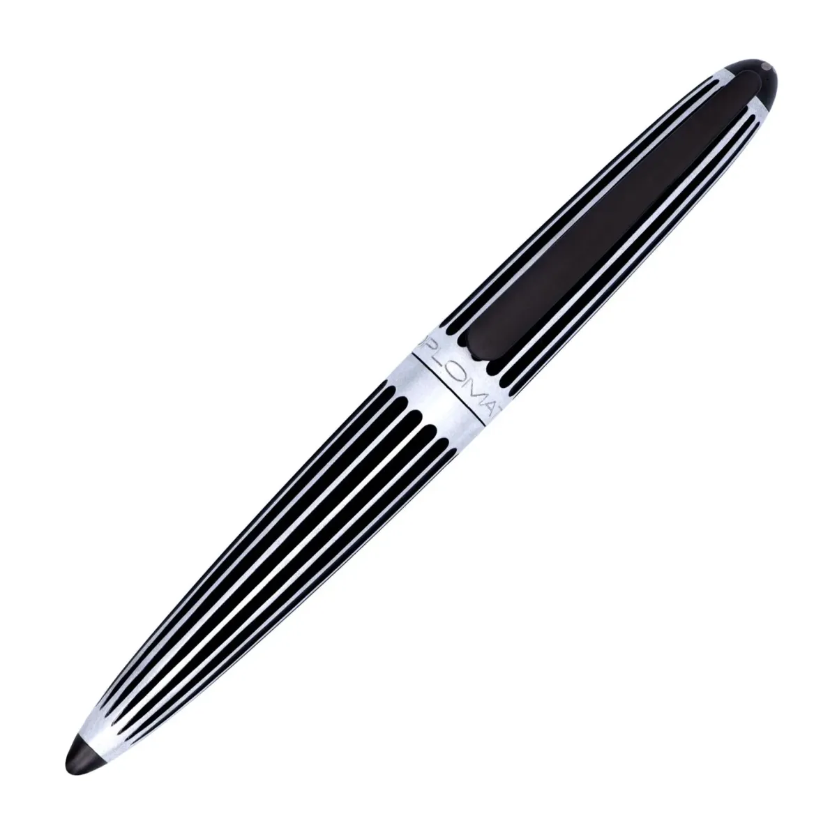 Stylo-plume M Diplomat Aero Stripes Black - Fermé