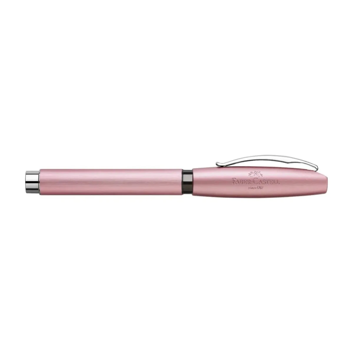 Stylo Roller Faber-Castell - Essentio, aluminium rose - Fermé