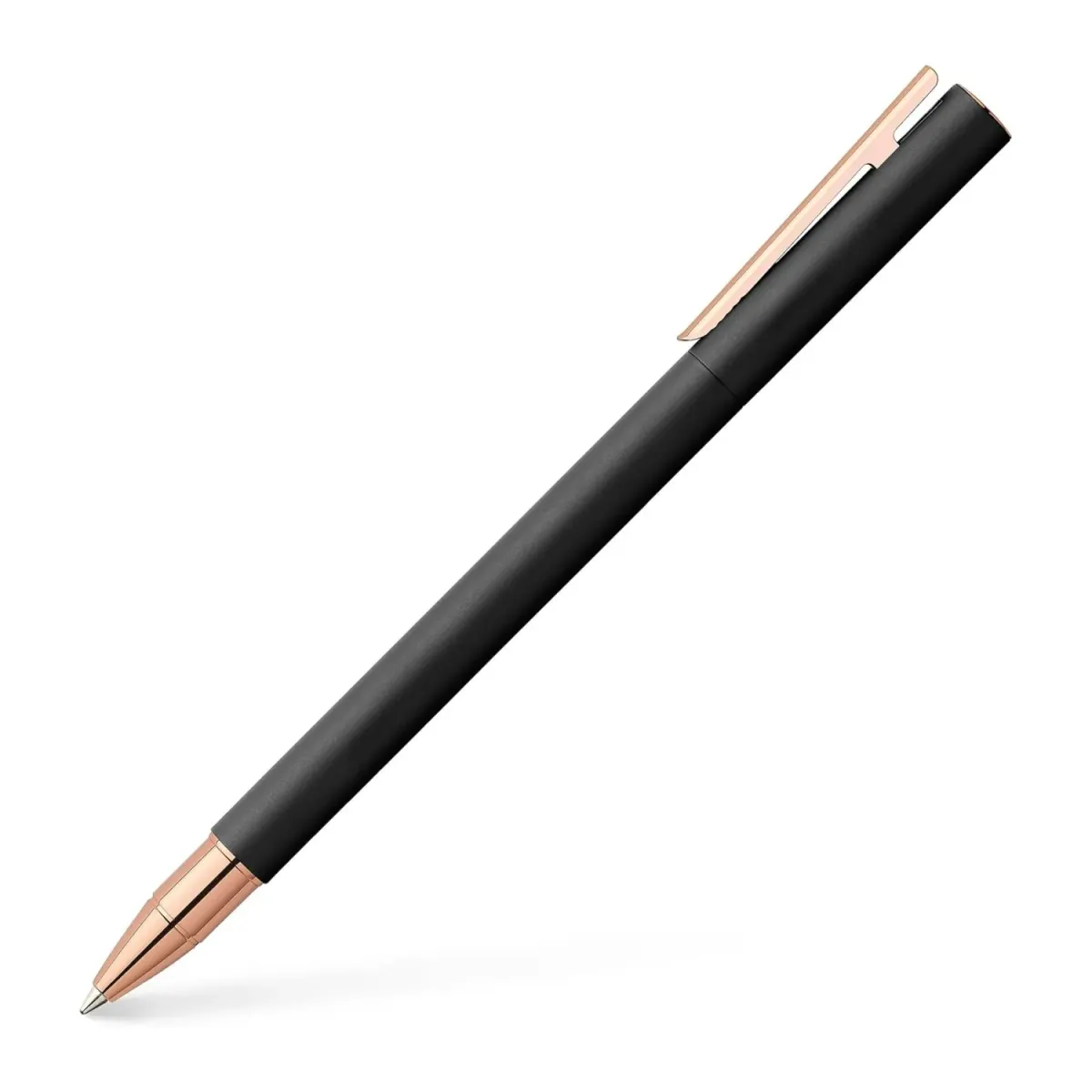 Stylo Roller Faber-Castell - Neo Slim Noir en métal et rose doré