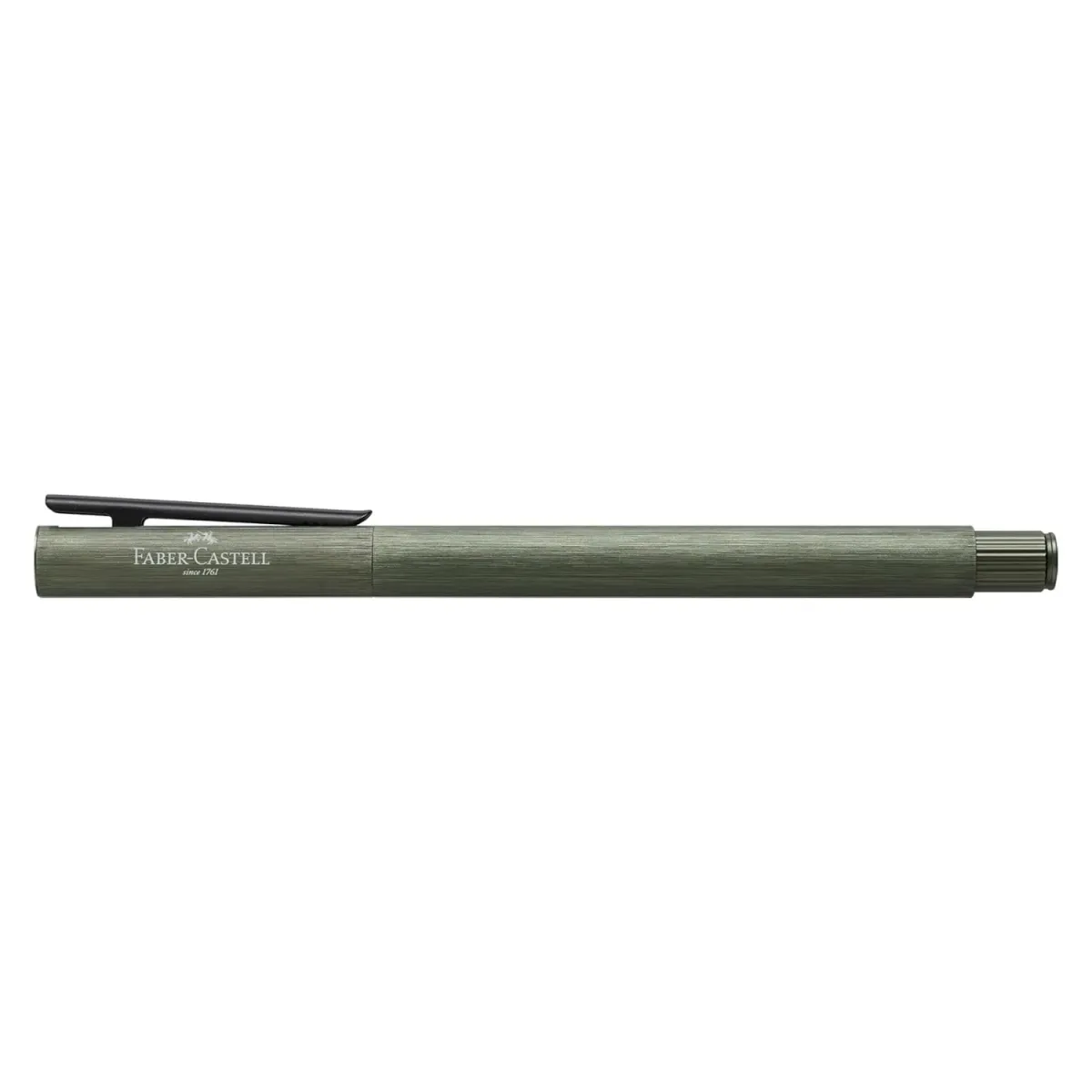 Stylo roller Faber-Castell - Neo Slim aluminium vert olive - Fermé