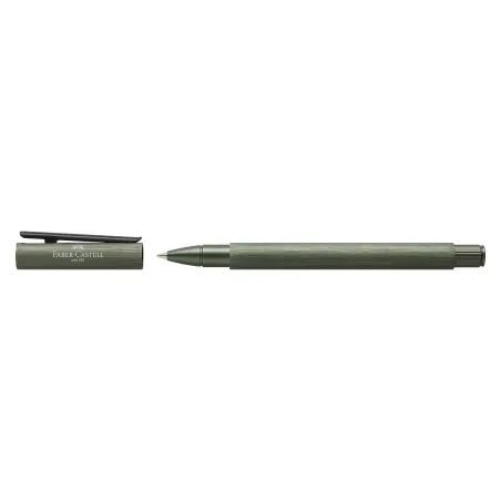 Stylo roller Faber-Castell - Neo Slim aluminium vert olive - ouvert