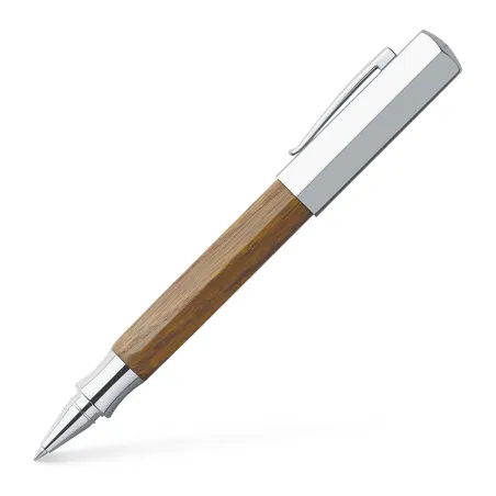 Stylo Roller Faber-Castell Ondoro Bois en Chene Fumé
